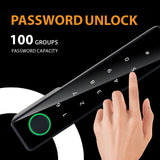 N191 Safety Simple design touchscreen Electronic Lock Fingerprint Door Handle Digital Keyless Smart Door Lock