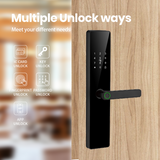 P06 Tuya Wifi App Handle Digital Keyless Electronic Biometric Front Door Smart Fingerprint Door Lock
