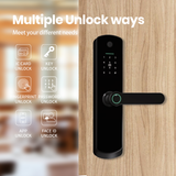LPL006 High Security Quality Digital New Password Fingerprint Smart Panel Handle Door Lock With Wifi Tuya App