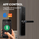 P02 High Quality Tuya Handle Digital Biometric Security Digit Electronic Fingerprint Password Tuya Smart Door Lock