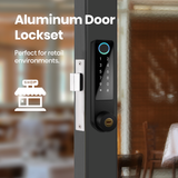 NS01 Smart Solid Zinc Alloy Sliding Door Lock KFC Use Door Open Unlock Password Fingerprint TTlock Bluetooth Remote