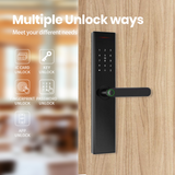 P03 Remote Locks Home Security Door Password Lock Automatic Smart Lockup Wifi Mobile Phone Tuya Fingerprint Door Lock Black