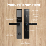P07 Smart Durable Auto-unlock Home Use Safety Security Fingerprint Password Cateyes Wood Hotel Bedroom Door Lock