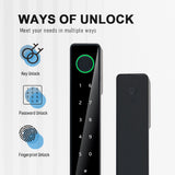 N191 Safety Simple design touchscreen Electronic Lock Fingerprint Door Handle Digital Keyless Smart Door Lock