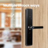 P02 High Quality Tuya Handle Digital Biometric Security Digit Electronic Fingerprint Password Tuya Smart Door Lock