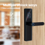 LPL008 Hotsale High Security Quality Digital New Password Fingerprint Smart Panel Handle Door Lock With Wifi Tuya App Ttlock