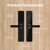 P01 Home Office Hotel Use Safety Security Door Lock Handle Lock Password Fingerprint Remote Wifi Unlock Smart Lock