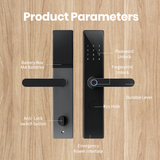 P08 High Security Quality Digital New 5 Languages Password Fingerprint Smart Panel Handle Door Lock With Wifi Tuya App Ttlock