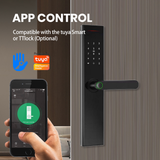P03 Remote Locks Home Security Door Password Lock Automatic Smart Lockup Wifi Mobile Phone Tuya Fingerprint Door Lock Black