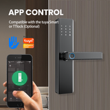 LPL009 High Quality Tuya Cerraduras Handle Digital Biometric Security Digit Electric Electronic Fingerprint Tuya Smart Door Lock