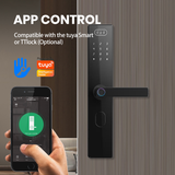 P07 Smart Durable Auto-unlock Home Use Safety Security Fingerprint Password Cateyes Wood Hotel Bedroom Door Lock