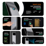 F7 Smartphone App Door Lock Keyless Combination & Fingerprint Digital Password Home Security Home Room Lock