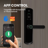 LPL006 High Security Quality Digital New Password Fingerprint Smart Panel Handle Door Lock With Wifi Tuya App