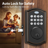 D326 Hot Smart Safety Electric Deadbolt Door Lock with Password Key for Front Door