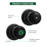 NK01 Pro New Release Bedroom Tuya App Biometric Intelligent Fingerprint Password Remote Safety Security Smart Knobs Lock Door Lock