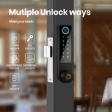 NS01 Smart Solid Zinc Alloy Sliding Door Lock KFC Use Door Open Unlock Password Fingerprint TTlock Bluetooth Remote