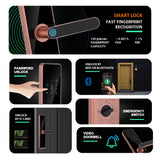 Security Classical Smart Electric Lockset RFID Card Biometric Finger print Digital Hotel Door Locks