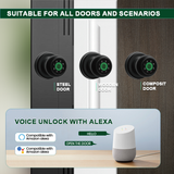 NK01 Pro New Release Bedroom Tuya App Biometric Intelligent Fingerprint Password Remote Safety Security Smart Knobs Lock Door Lock