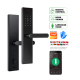 P03 Remote Locks Home Security Door Password Lock Automatic Smart Lockup Wifi Mobile Phone Tuya Fingerprint Door Lock Black