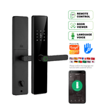 P06 Tuya Wifi App Handle Digital Keyless Electronic Biometric Front Door Smart Fingerprint Door Lock