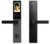 P07 Smart Durable Auto-unlock Home Use Safety Security Fingerprint Password Cateyes Wood Hotel Bedroom Door Lock