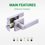 9807 Zinc Alloy Luxury House Apartment Hotel Style Tubular Heavy Duty Latch Handle Lever Door Lockset