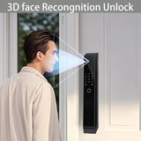 NF6 3D Face Recognition Unlock Lock Fingerprint Smart Door Lock Recording Camera Smart Tuya Wifi Door Lock