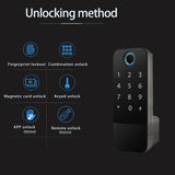 NX5-L Double Face Smart Waterproof Wireless Keyless Security Remote Control Fingerprint Password Outdoor Door Lock