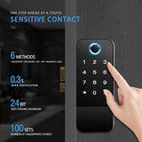 NX5-L Single Face Smart Zinc Alloy Solid Security Electric Fingerprint Password Key IP65 Outdoor Courtyard Door Lock