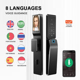 3D Face Recognition unlock Lock fingerprint smart door lock recording camera smart Tuya wifi door lock