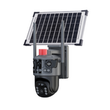 SPC004 Solar-Powered Triple-Lens Surveillance Camera K V380 Pro Dual Lens Solar Power Security PTZ IP66