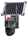SPC004 Solar-Powered Triple-Lens Surveillance Camera K V380 Pro Dual Lens Solar Power Security PTZ IP66