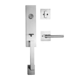 8082 Luxury Satin Nickel Single Zinc Alloy Push Pull Lever Handles Heavy Duty Door Lock For Front Door