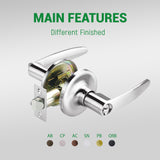 5411SS Hot Product Interior Cylindrical Lever Handle Bathroom Door Lock