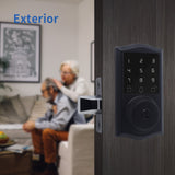 D340 Smart Safe Intelligent Electronic Digital Entry Deadbolt Door Lock With Key Password Tuya