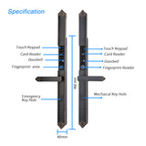 NSH4 Intelligent Biometic Safety Bluetooth Password Fingerprint Home Waterproof Outdoor Handle Lever Door Lock