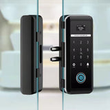 N628 Smart Electronic Remote Control Tuya App Fingerprint Password Office Hotel Frameless Sliding Glass Door Lock