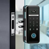 N628 Smart Electronic Remote Control Tuya App Fingerprint Password Office Hotel Frameless Sliding Glass Door Lock