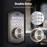 D326 Hot Smart Safety Electric Deadbolt Door Lock with Password Key for Front Door