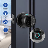 NK02 New Release Bedroom Intelligent Fingerprint Password Remote Safety Smart Door Knobs Lock