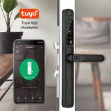 NSH5-S Intelligent Electronic Digital Bluetooth Tuyaapp Password Fingerprint Home Office Handle Lever Door Lock