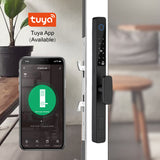 NSH3-H Intelligent Biometic Safety Bluetooth Password Fingerprint Home Hotel Handle Lever Door Lock With Tuya