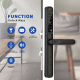 NSH5-S Intelligent Electronic Digital Bluetooth Tuyaapp Password Fingerprint Home Office Handle Lever Door Lock