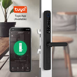 NSH3-V Intelligent Biometic Electronic Bluetooth Password Fingerprint Home Hotel Handle Lever Door Lock With Tuya