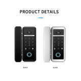 N628 Smart Electronic Remote Control Tuya App Fingerprint Password Office Hotel Frameless Sliding Glass Door Lock