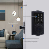 D340 Smart Safe Intelligent Electronic Digital Entry Deadbolt Door Lock With Key Password Tuya