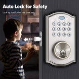 D326 Hot Smart Safety Electric Deadbolt Door Lock with Password Key for Front Door