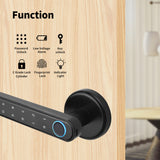 N196 Anti-theft New Hot Selling Security Privacy Bedroom Password Fingerprint Smart Handle Lever Door Lock With Tuya App