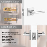 5043 Bedroom Dummy Privacy Passage Square Cylinder Keys Portable Handles Levers Door Locks With Quick Release For Wood 2 Lever