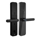 LPL001 High Security Quality Digital New Password Fingerprint Smart Panel Handle Door Lock With Wifi Tuya App